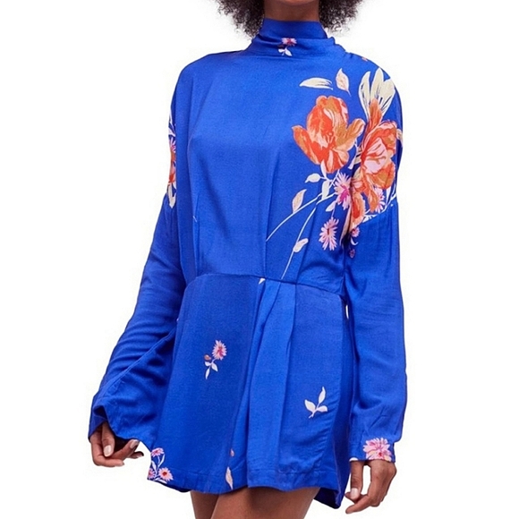 🌺NWT🌼 Free People Gemma Tunic Dress in Blue , Large - Picture 9 of 16
